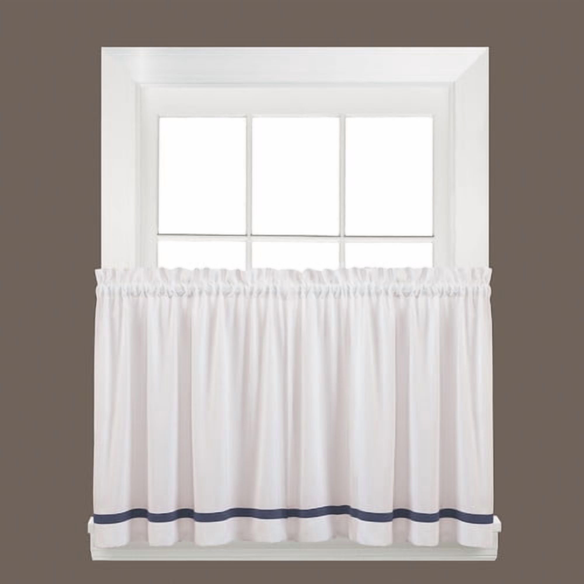 Everyday Elegance white kitchen curtains –  Tier, Swag, or Complete Set