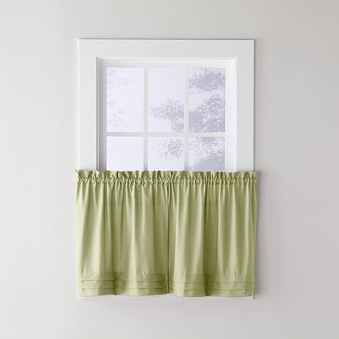 Everyday Elegance sage Kitchen Curtains –  Tier, Swag, or Complete Set