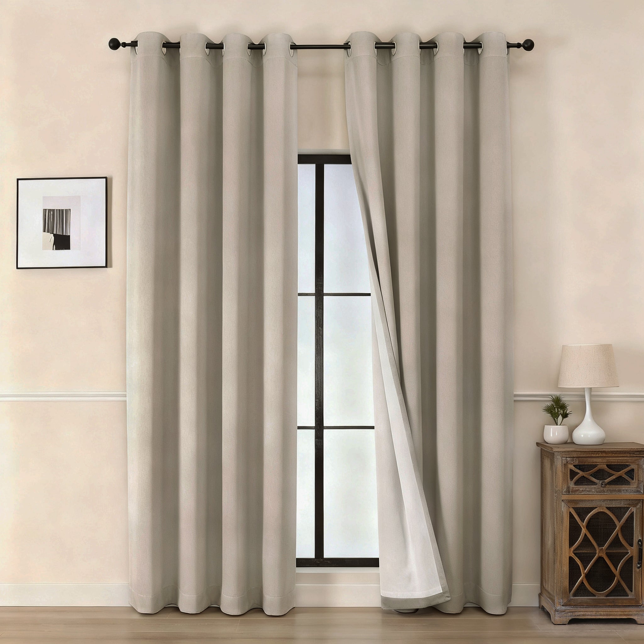 Everyday Elegance – Luxury Double-Layer 100% Blackout Curtain with Blackout Lining – Complete Light Blocking & Thermal Insulation - 1 panel