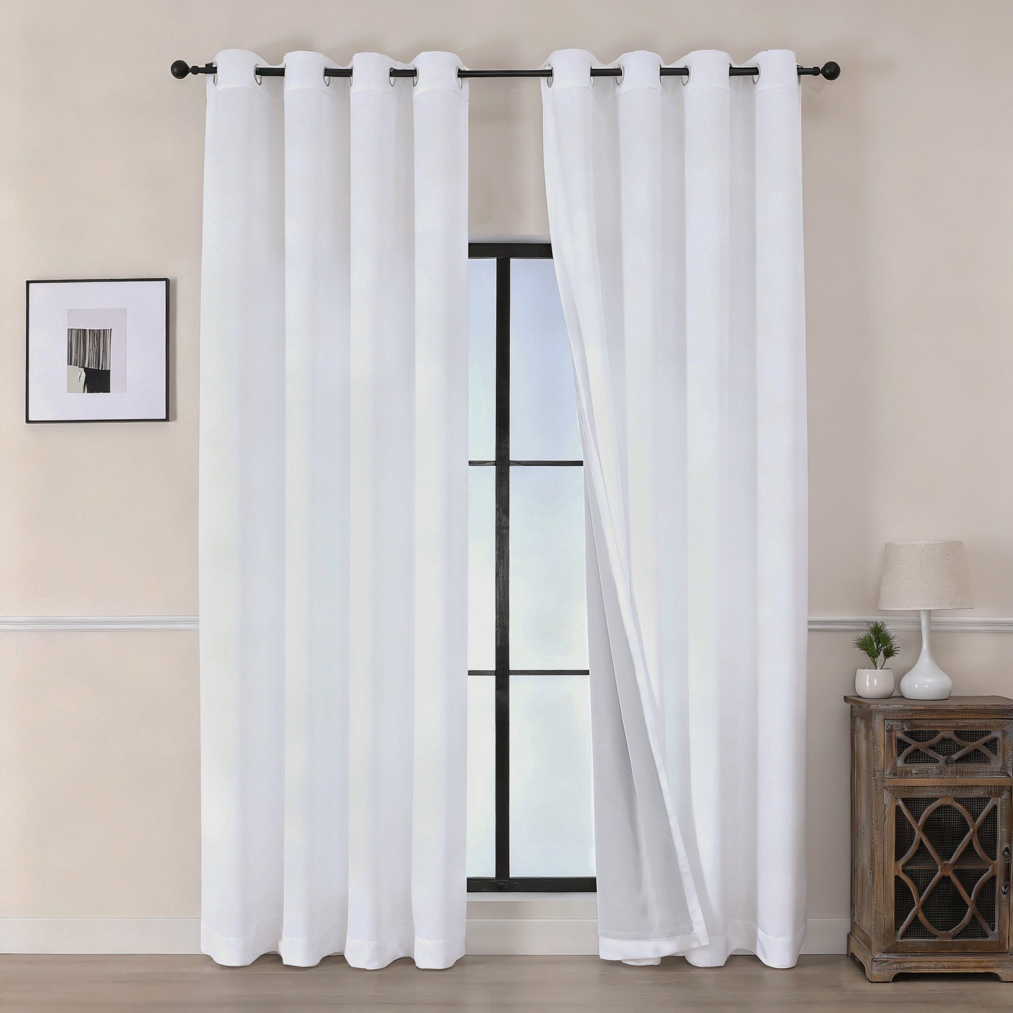 Everyday Elegance – Luxury Double-Layer 100% Blackout Curtain with Blackout Lining – Complete Light Blocking & Thermal Insulation - 1 panel