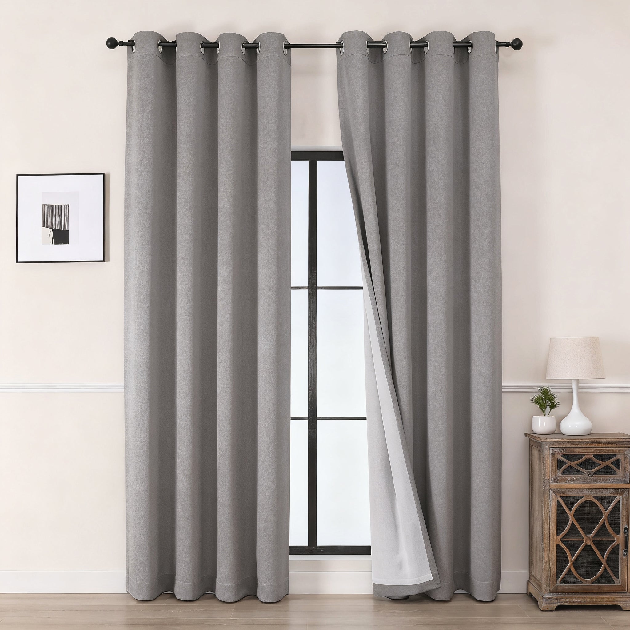 Everyday Elegance – Luxury Double-Layer 100% Blackout Curtain with Blackout Lining – Complete Light Blocking & Thermal Insulation - 1 panel