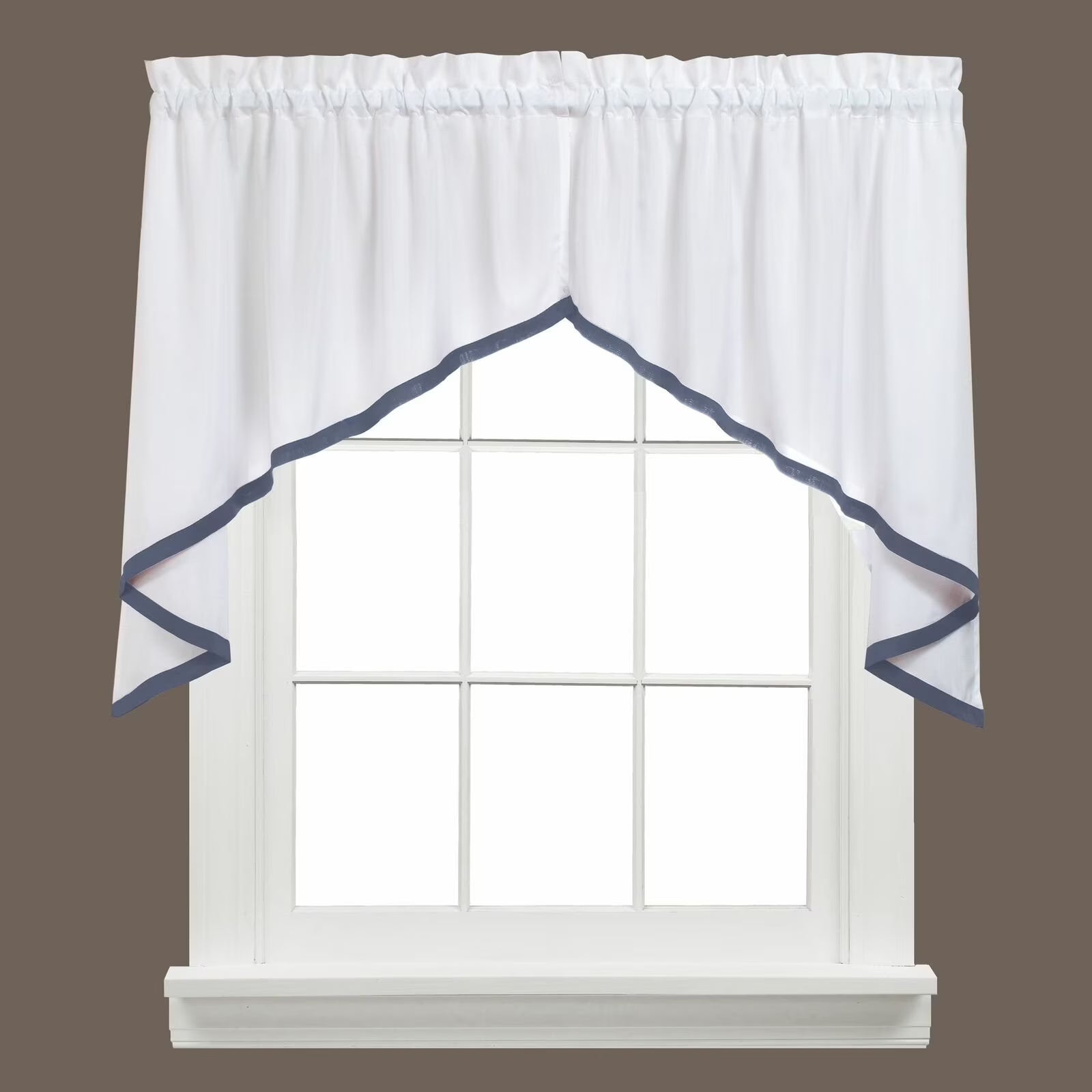 Everyday Elegance white kitchen curtains –  Tier, Swag, or Complete Set