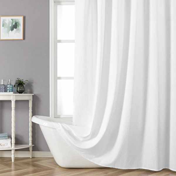 Everyday Elegance Classic Shower Curtain – White