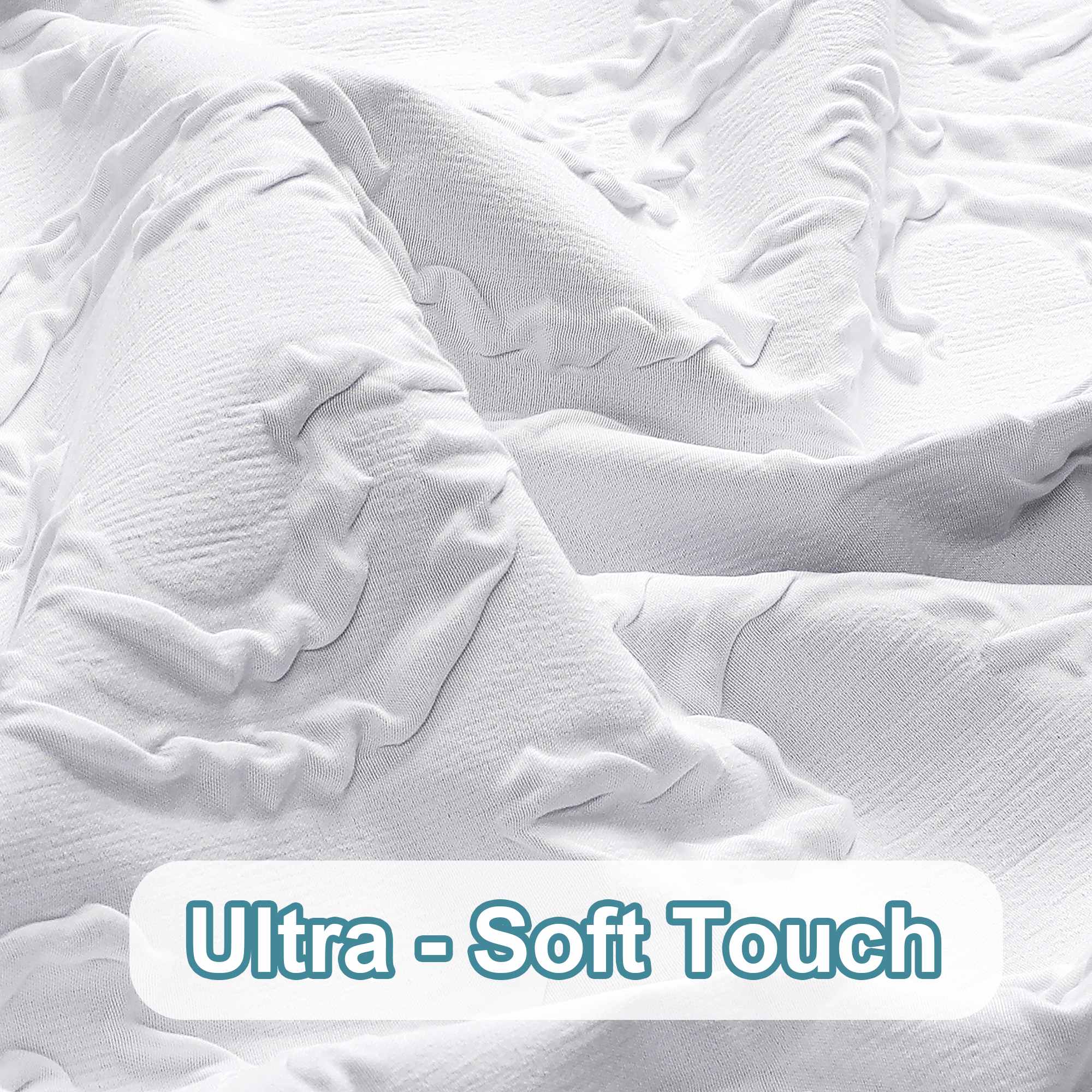 Everyday Elegance Shower Curtain - with pattern – White, 182x182