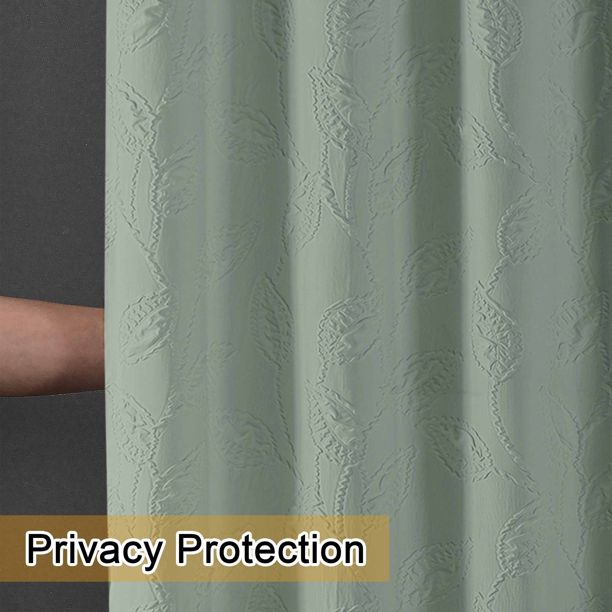 Everyday Elegance Shower Curtain – 182x182cm - sage