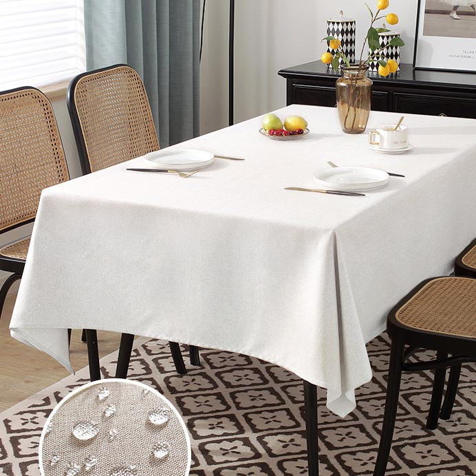 Everyday Elegance Tablecloth – red - white - 140 X 220 Cm